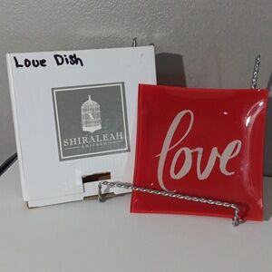 SHIRALEAH in box Square LOVE Dish
